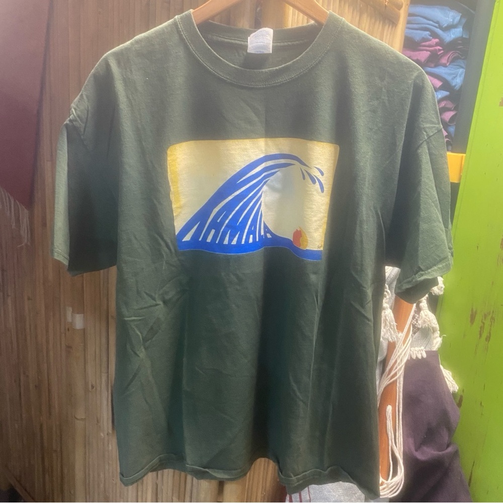 Political Kamala Trump Size XL Blue Wave T Shirt Democrat Ocean Progressive